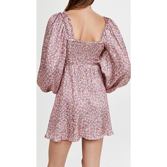 For Love + Lemons Laurie Pink Floral Mini Dress - Picture 5 of 13